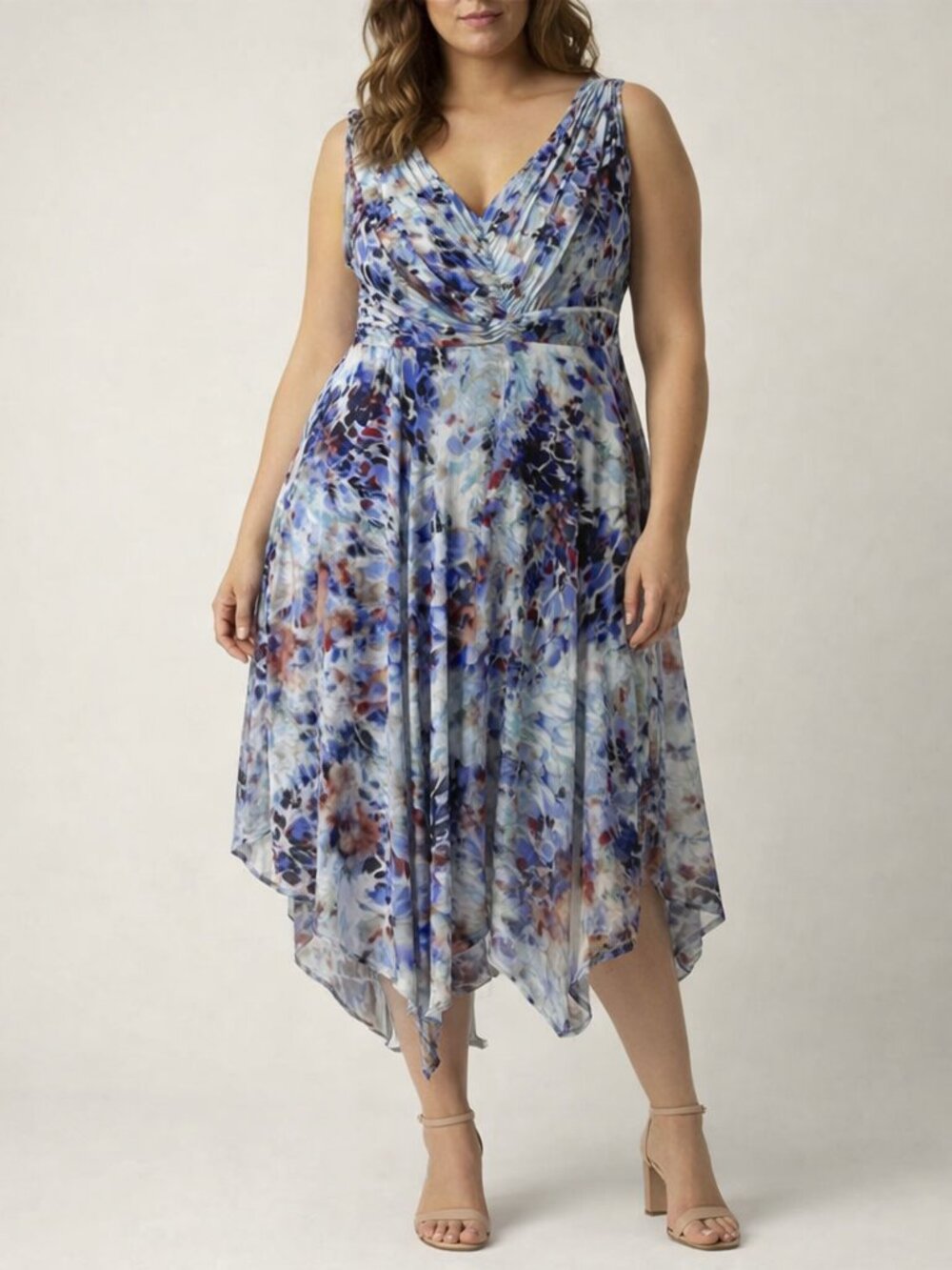 Simply Vera Vera Wang Handkerchief Hem Midi Dress Size 3X
